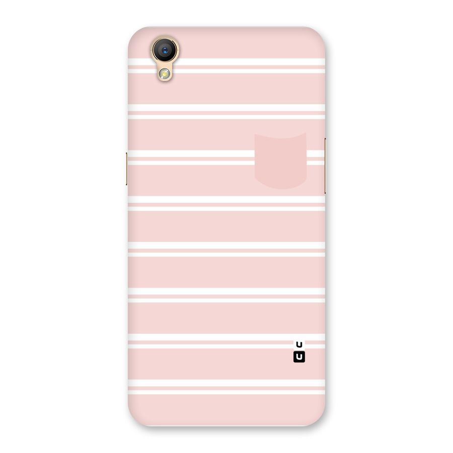 Cute Pocket Striped Back Case for Oppo A37
