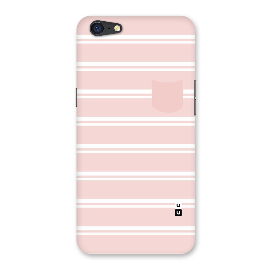 Cute Pocket Striped Back Case for Oppo A71