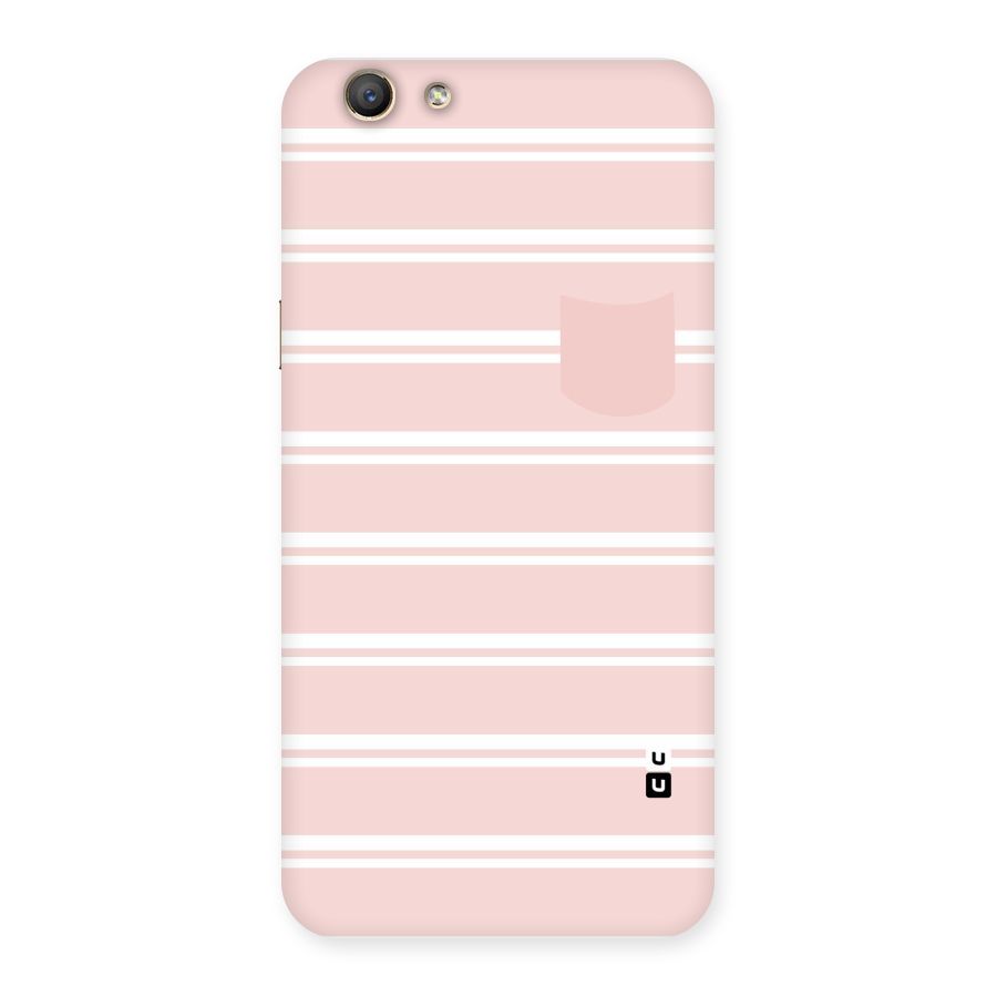 Cute Pocket Striped Back Case for Oppo F1s