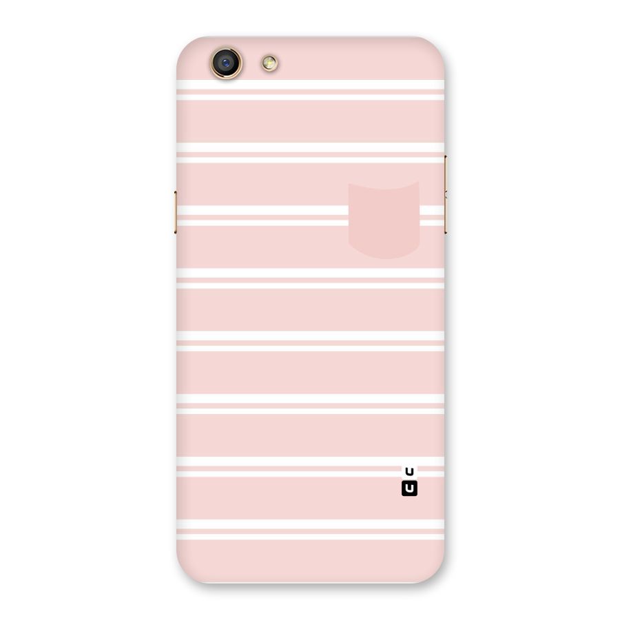 Cute Pocket Striped Back Case for Oppo F3