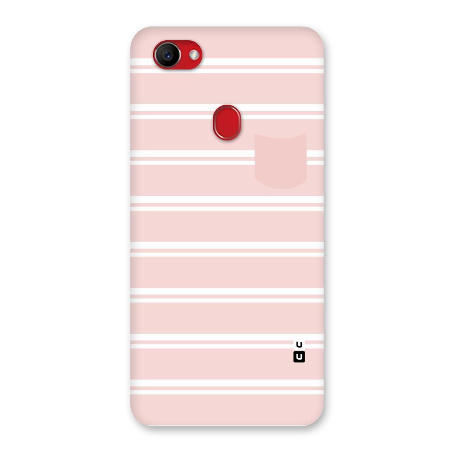 Cute Pocket Striped Back Case for Oppo F7