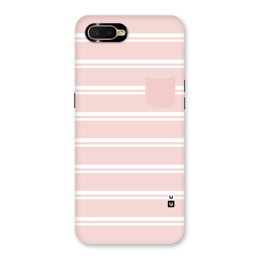 Cute Pocket Striped Back Case for Oppo K1