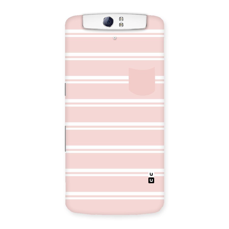 Cute Pocket Striped Back Case for Oppo N1