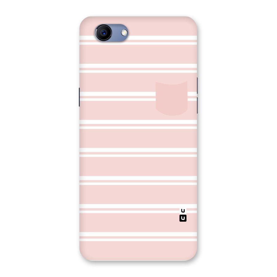 Cute Pocket Striped Back Case for Oppo Realme 1