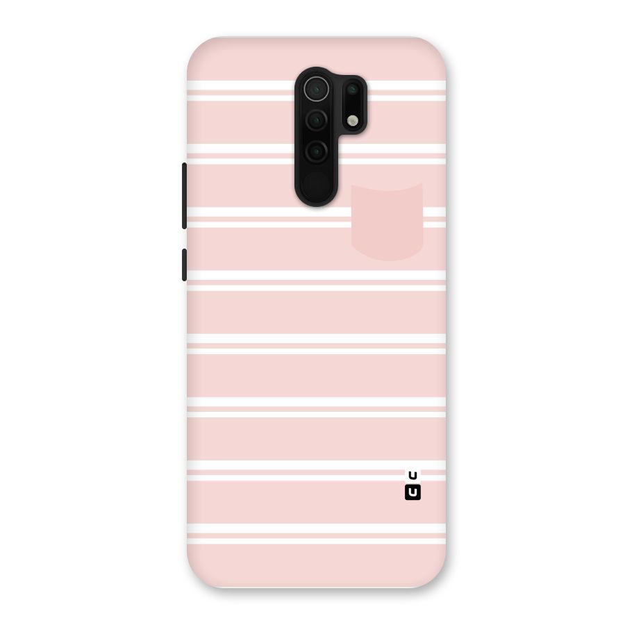 Cute Pocket Striped Back Case for Poco M2