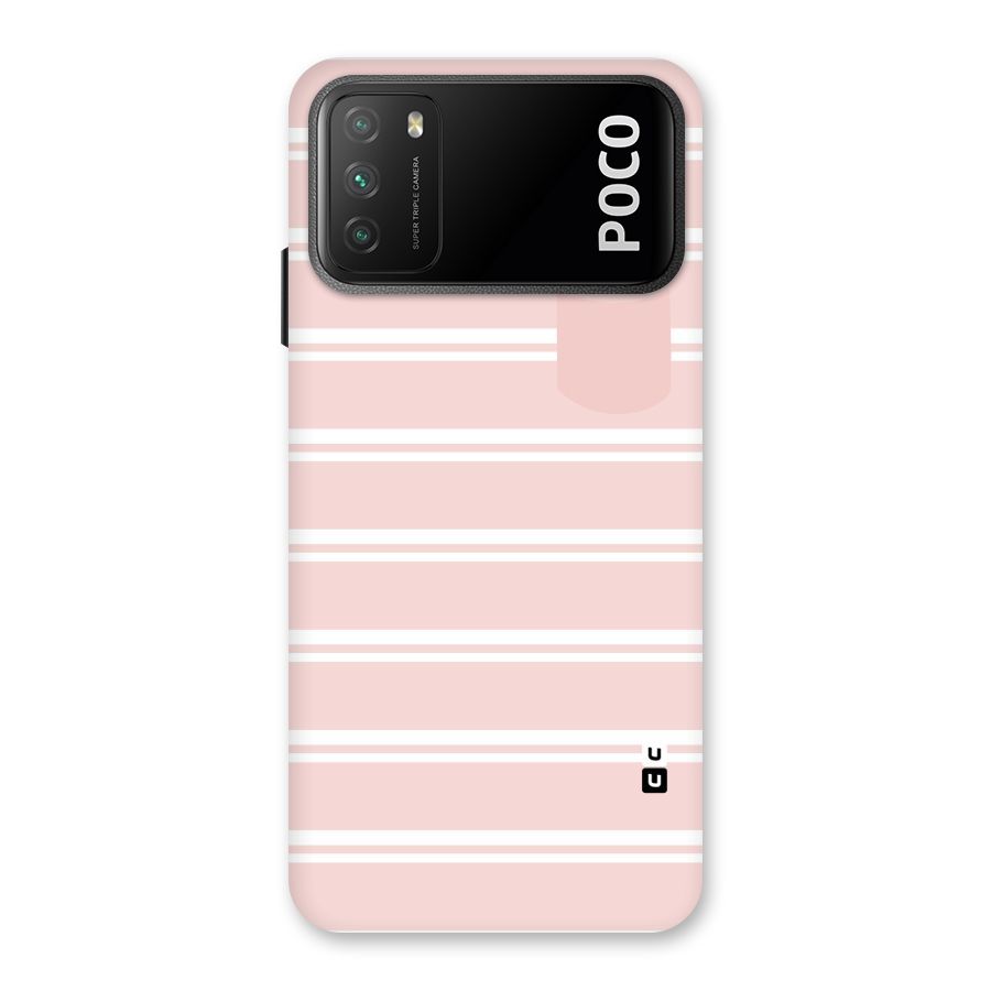 Cute Pocket Striped Back Case for Poco M3