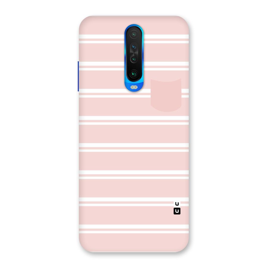 Cute Pocket Striped Back Case for Poco X2