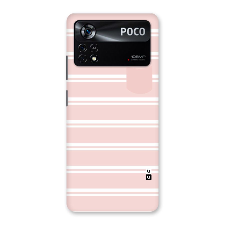 Cute Pocket Striped Back Case for Poco X4 Pro 5G