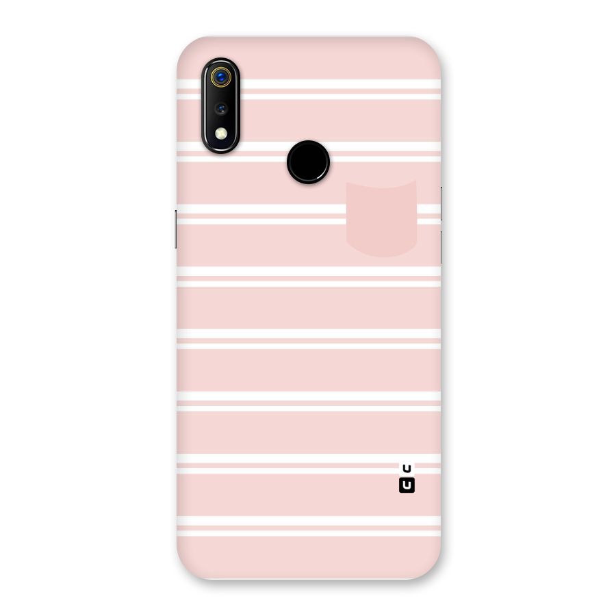 Cute Pocket Striped Back Case for Realme 3
