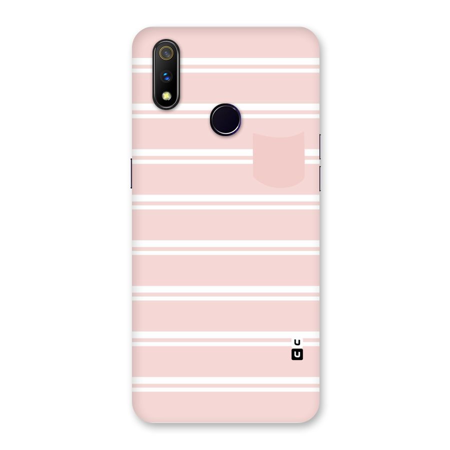 Cute Pocket Striped Back Case for Realme 3 Pro