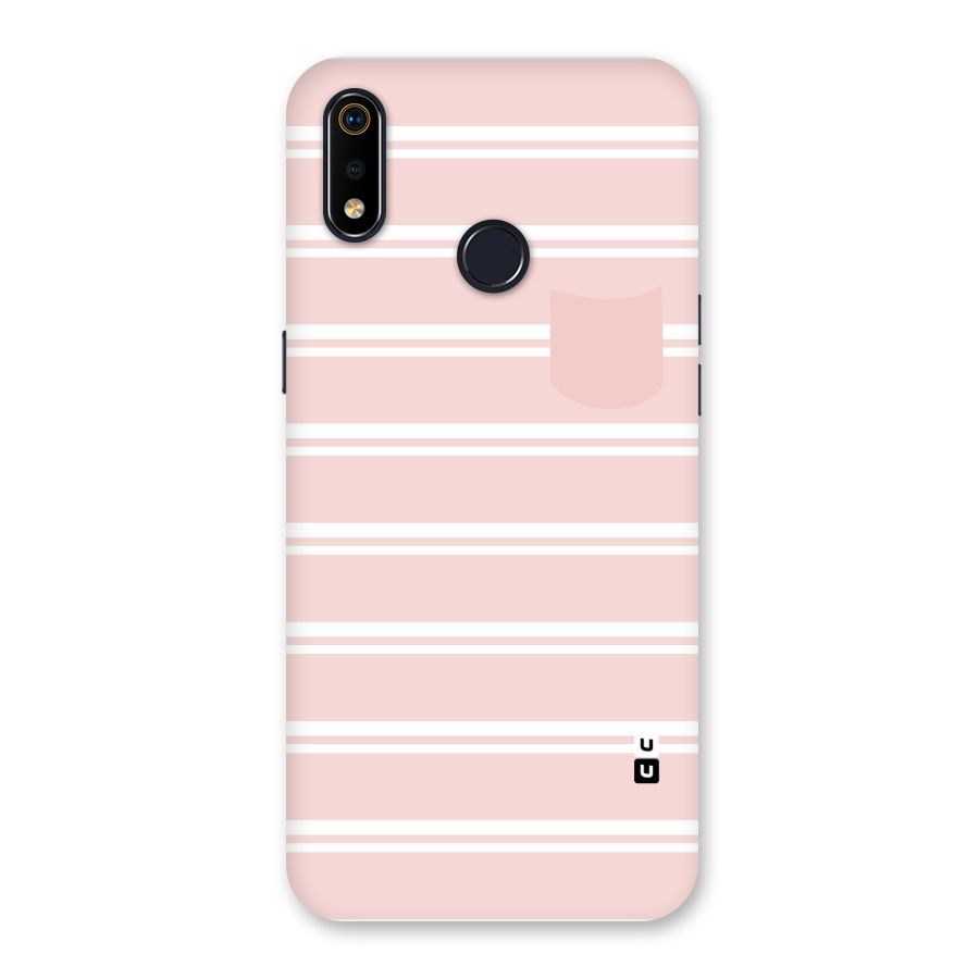 Cute Pocket Striped Back Case for Realme 3i