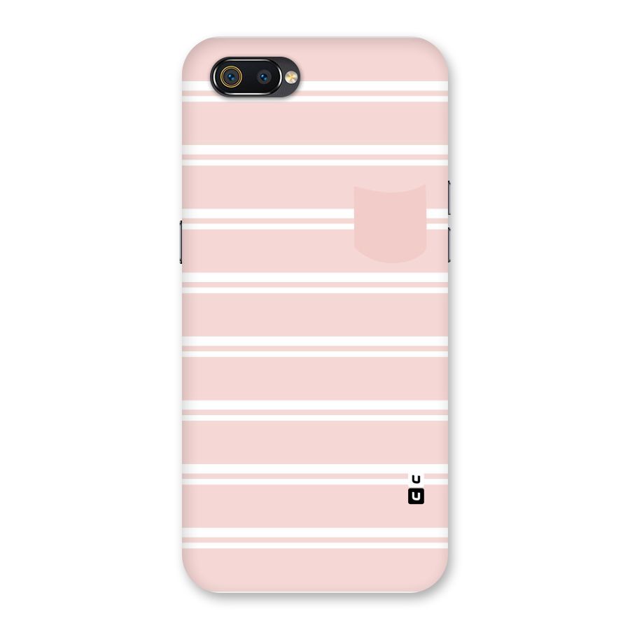 Cute Pocket Striped Back Case for Realme C2