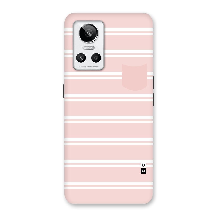 Cute Pocket Striped Back Case for Realme GT Neo 3