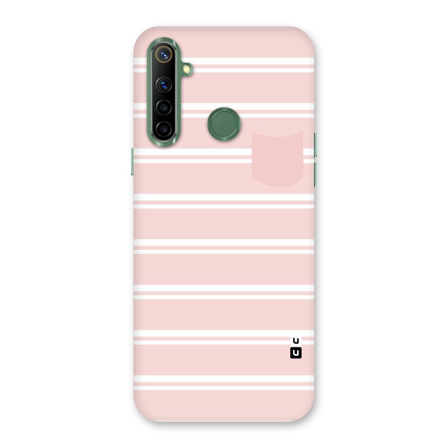 Cute Pocket Striped Back Case for Realme Narzo 10