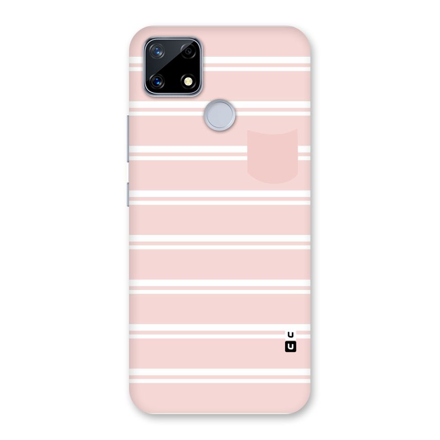 Cute Pocket Striped Back Case for Realme Narzo 20