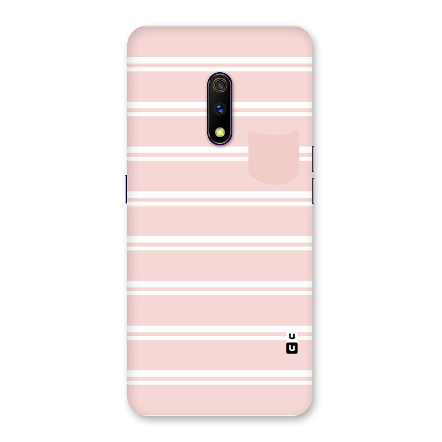 Cute Pocket Striped Back Case for Realme X