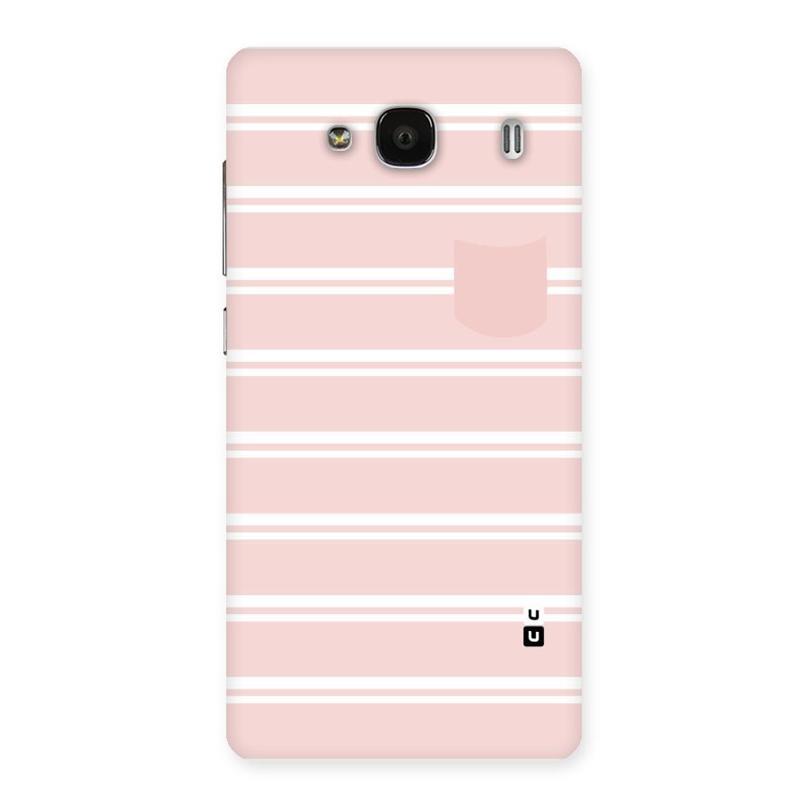 Cute Pocket Striped Back Case for Redmi 2s