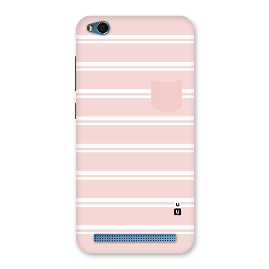 Cute Pocket Striped Back Case for Redmi 5A
