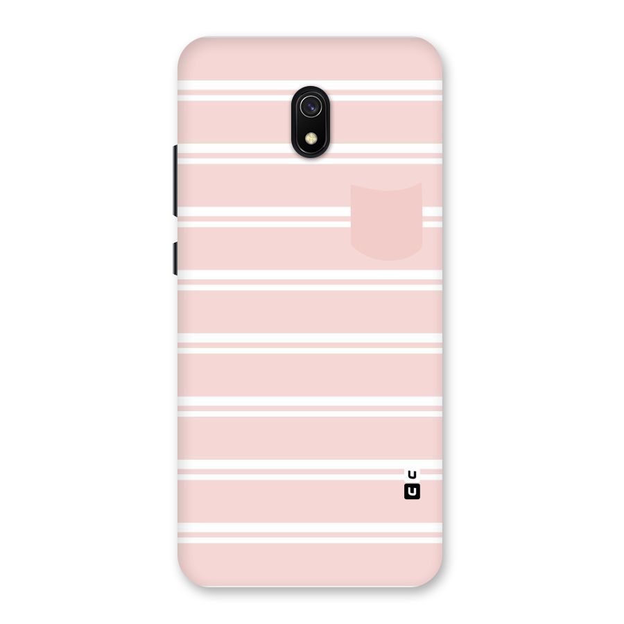 Cute Pocket Striped Back Case for Redmi 8A