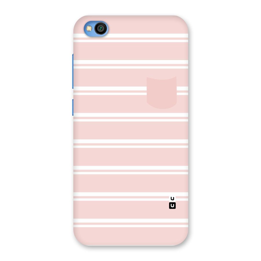 Cute Pocket Striped Back Case for Redmi Go