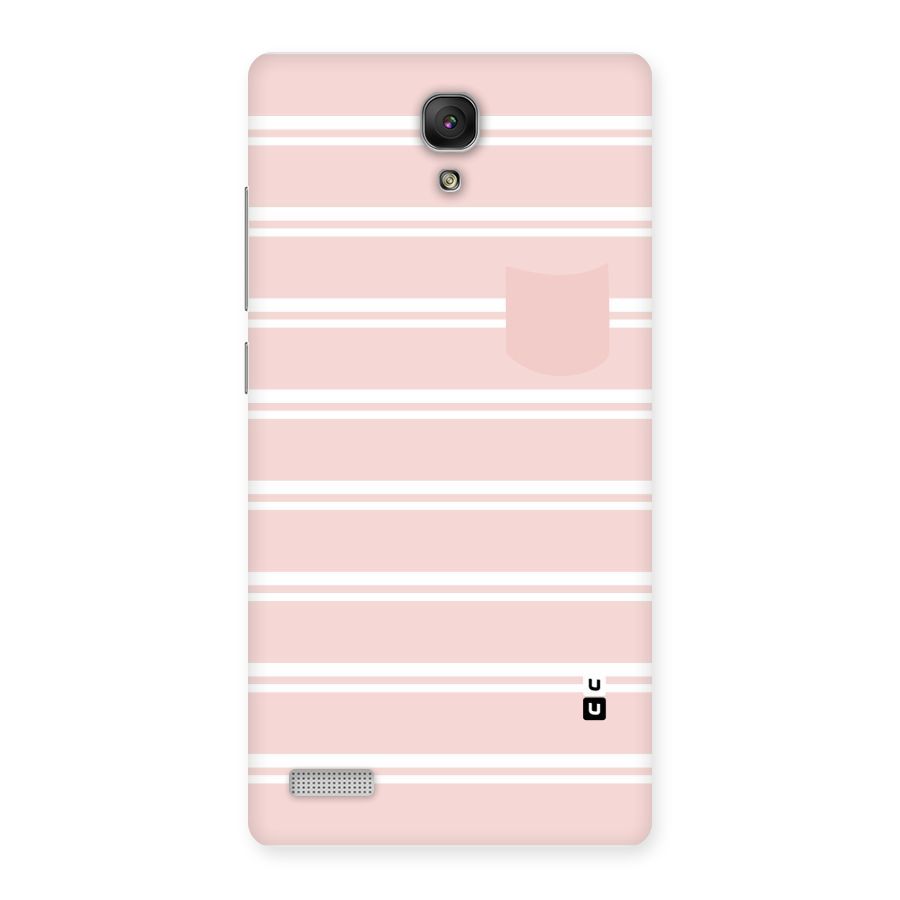Cute Pocket Striped Back Case for Redmi Note