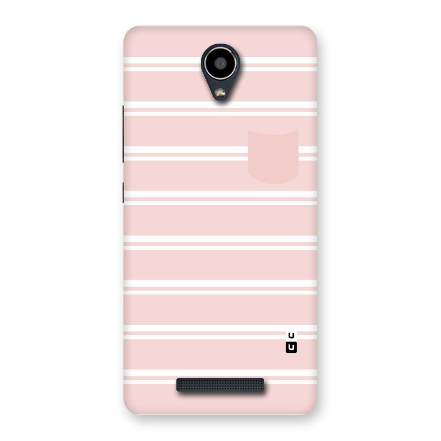 Cute Pocket Striped Back Case for Redmi Note 2