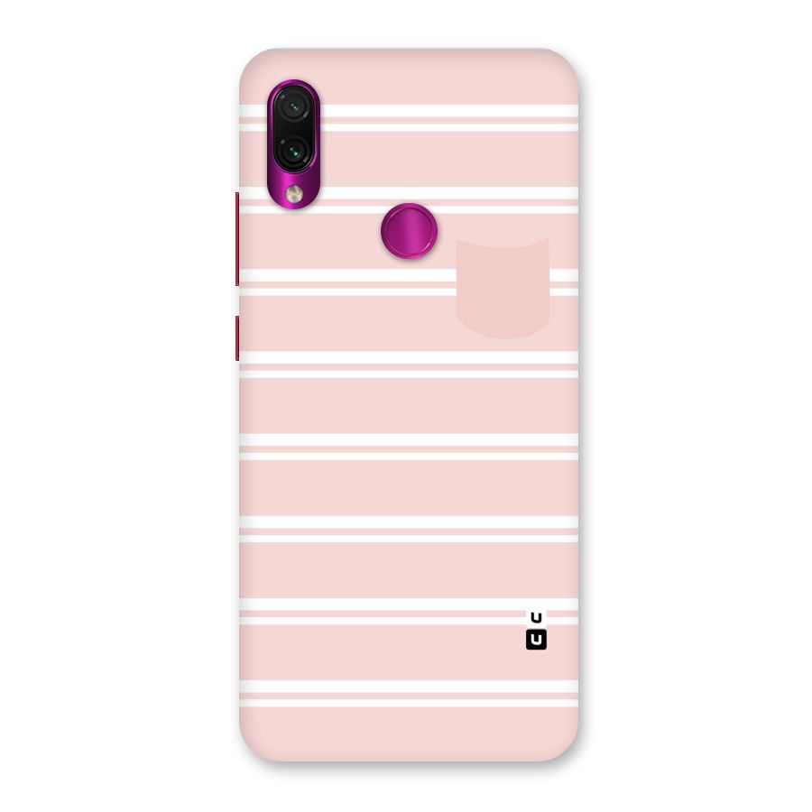 Cute Pocket Striped Back Case for Redmi Note 7 Pro