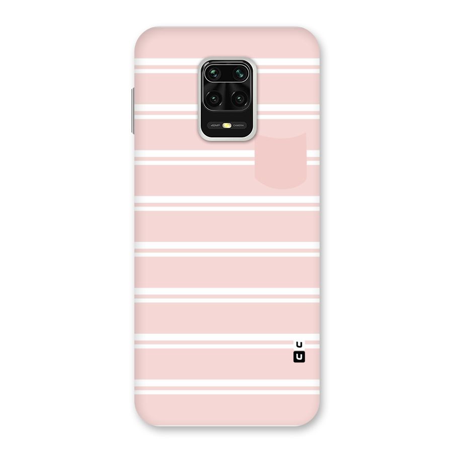 Cute Pocket Striped Back Case for Redmi Note 9 Pro Max