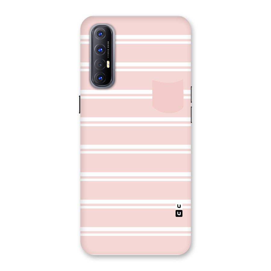Cute Pocket Striped Back Case for Reno3 Pro