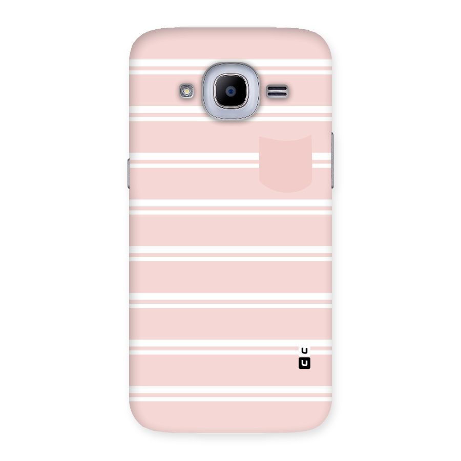 Cute Pocket Striped Back Case for Samsung Galaxy J2 2016