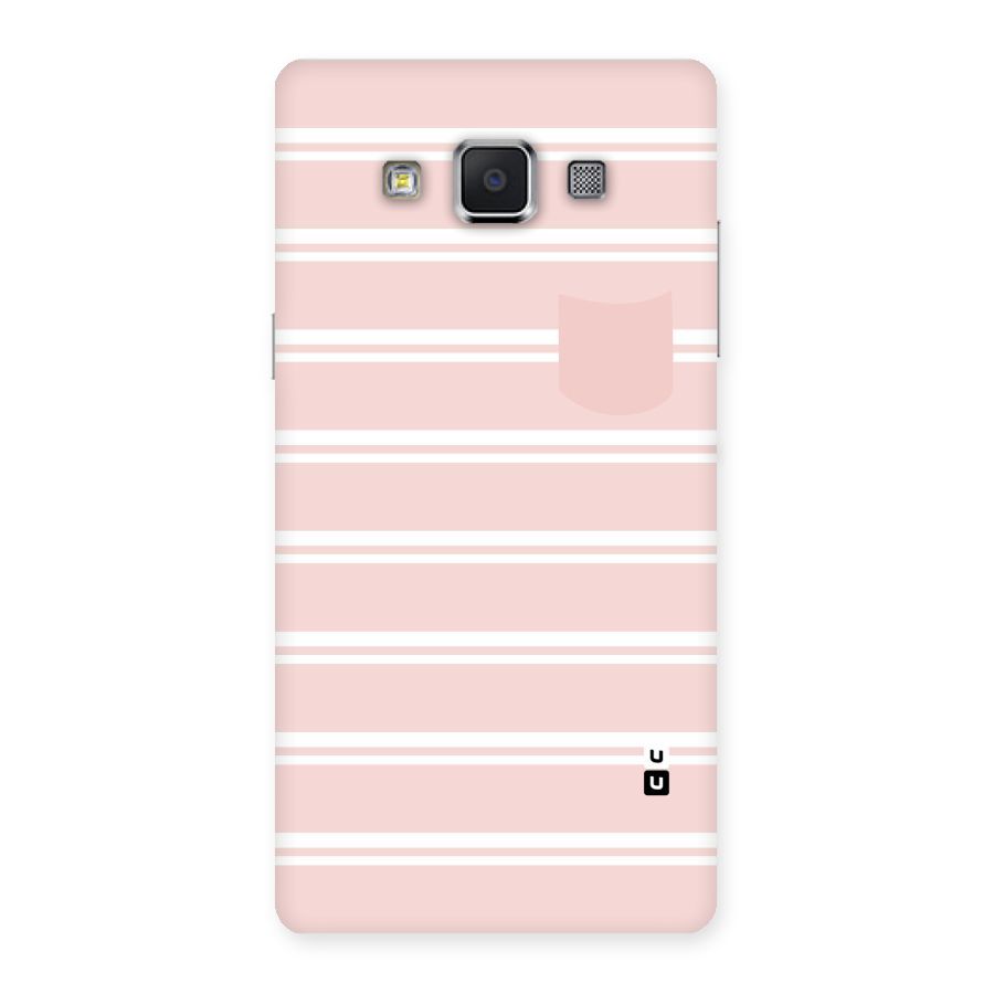Cute Pocket Striped Back Case for Samsung Galaxy A5