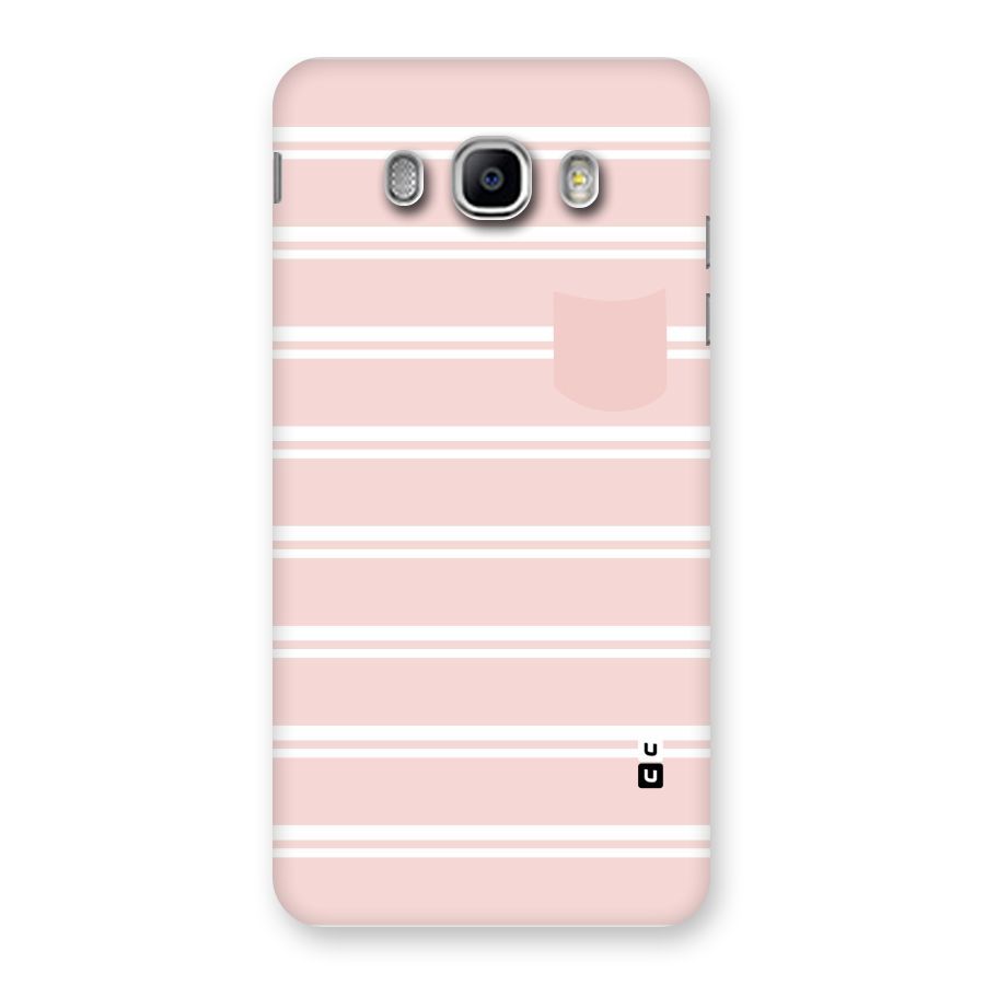 Cute Pocket Striped Back Case for Samsung Galaxy J5 2016