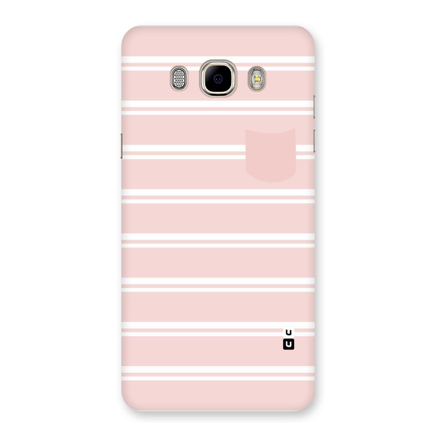 Cute Pocket Striped Back Case for Samsung Galaxy J7 2016