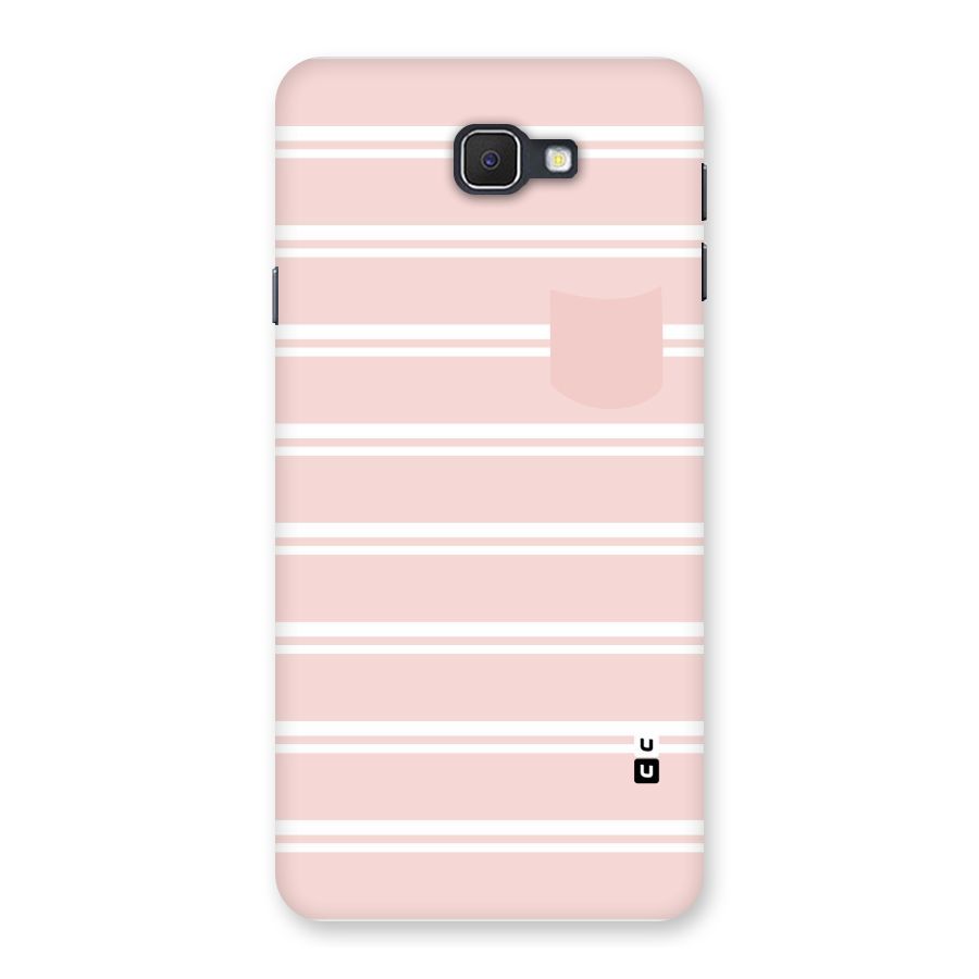 Cute Pocket Striped Back Case for Samsung Galaxy J7 Prime