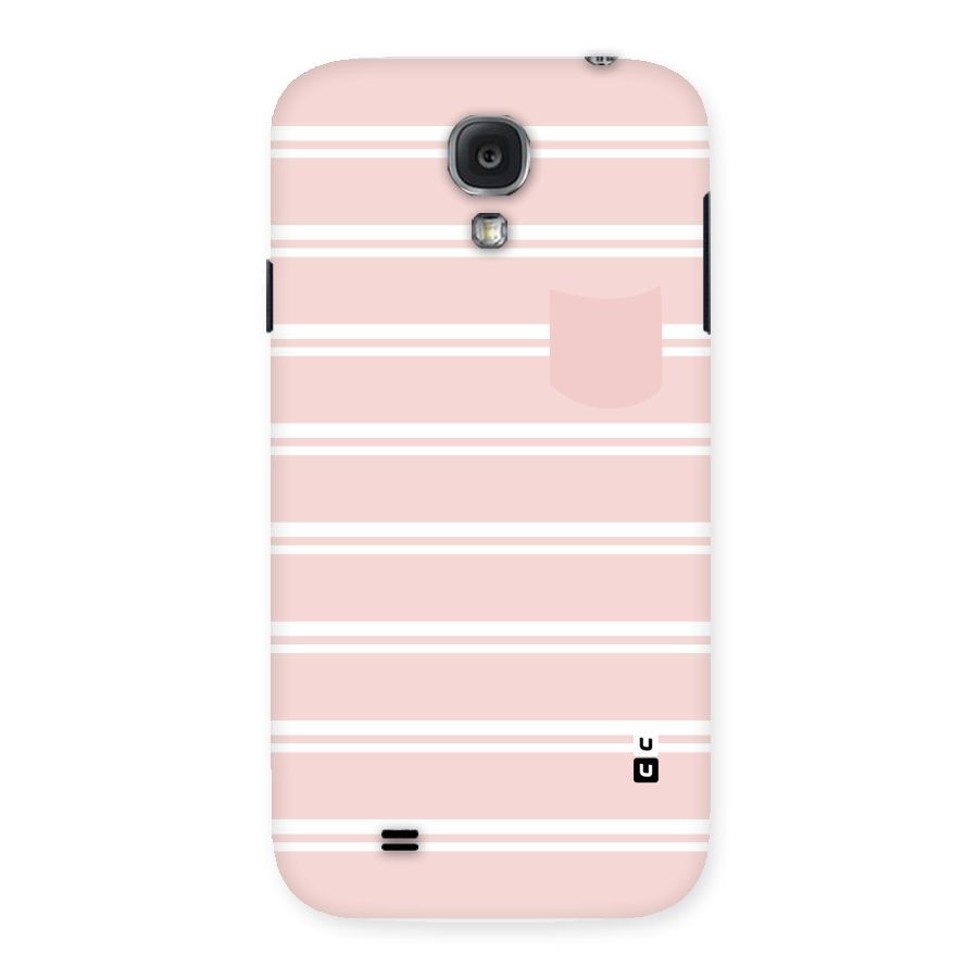 Cute Pocket Striped Back Case for Samsung Galaxy S4