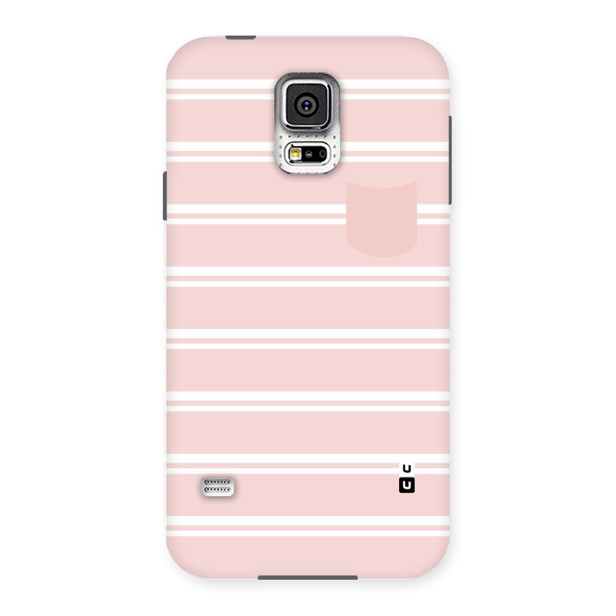 Cute Pocket Striped Back Case for Samsung Galaxy S5