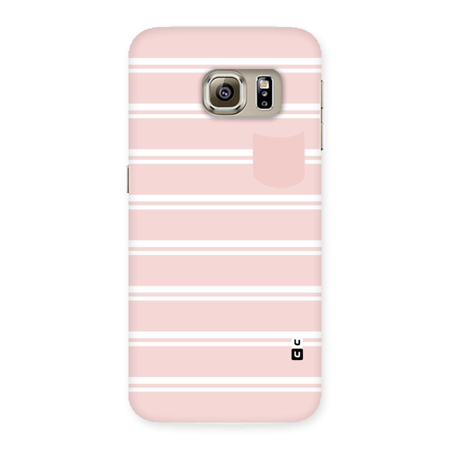 Cute Pocket Striped Back Case for Samsung Galaxy S6 Edge