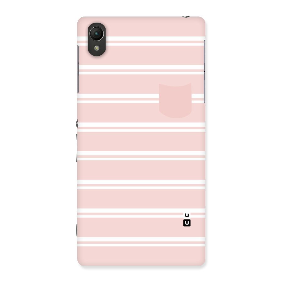 Cute Pocket Striped Back Case for Sony Xperia Z2