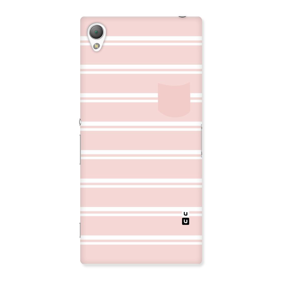 Cute Pocket Striped Back Case for Sony Xperia Z3