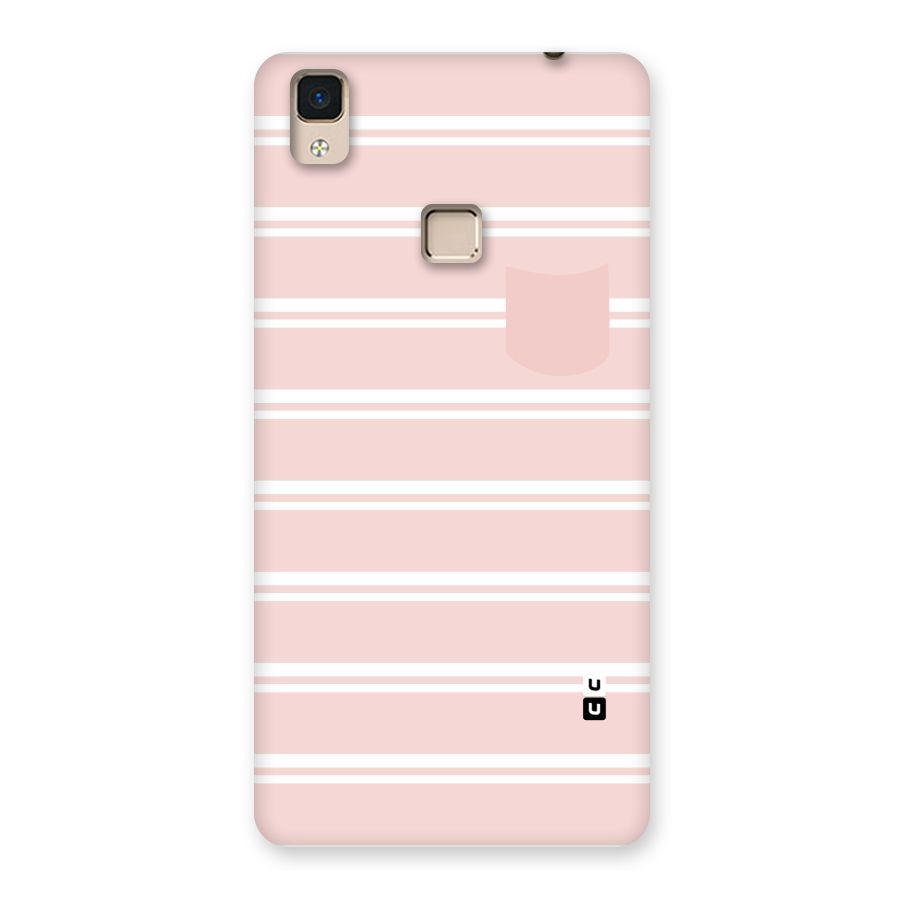 Cute Pocket Striped Back Case for V3 Max