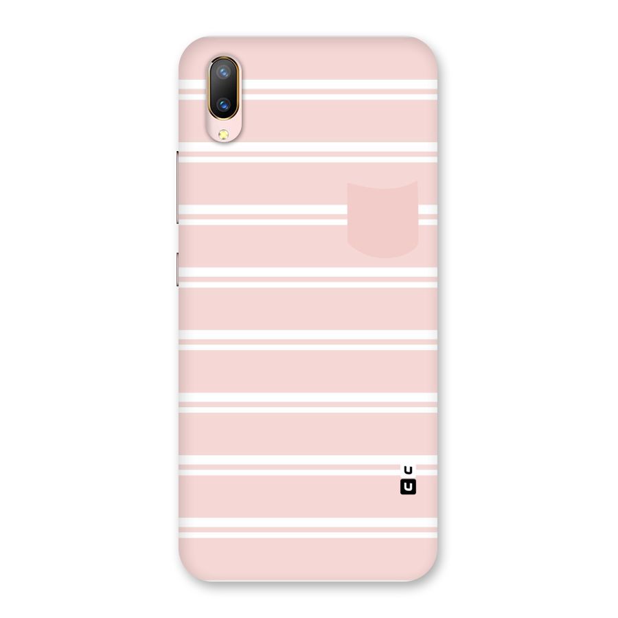 Cute Pocket Striped Back Case for Vivo V11 Pro