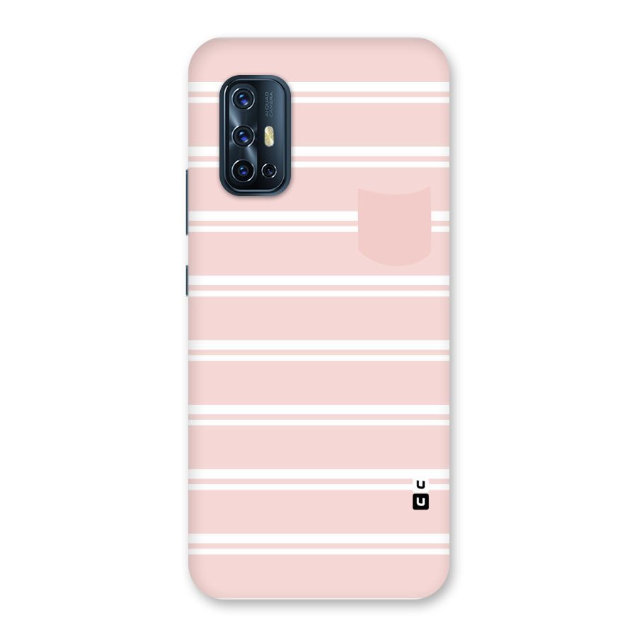 Cute Pocket Striped Back Case for Vivo V17