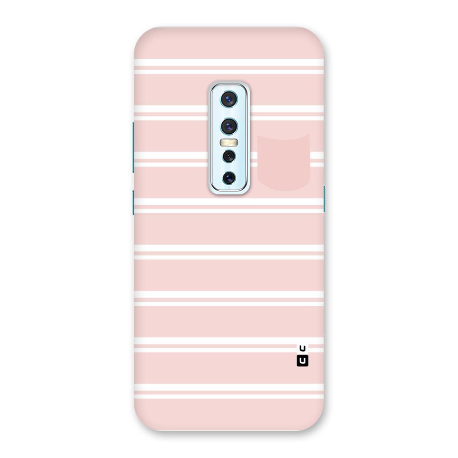 Cute Pocket Striped Back Case for Vivo V17 Pro