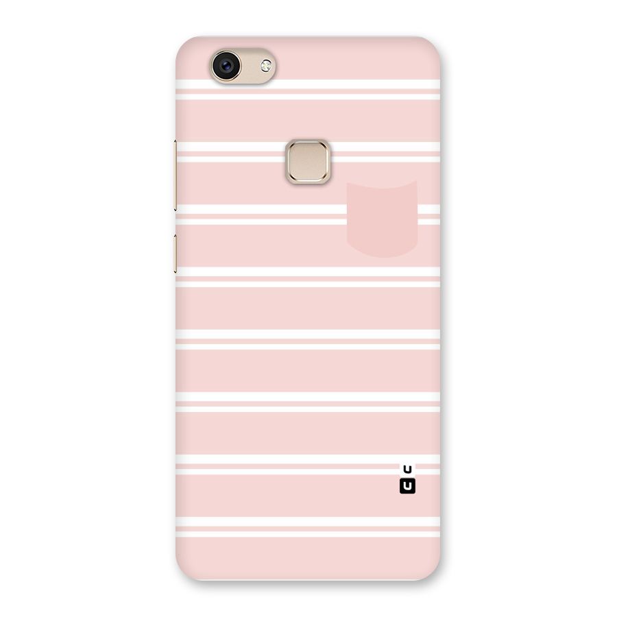 Cute Pocket Striped Back Case for Vivo V7