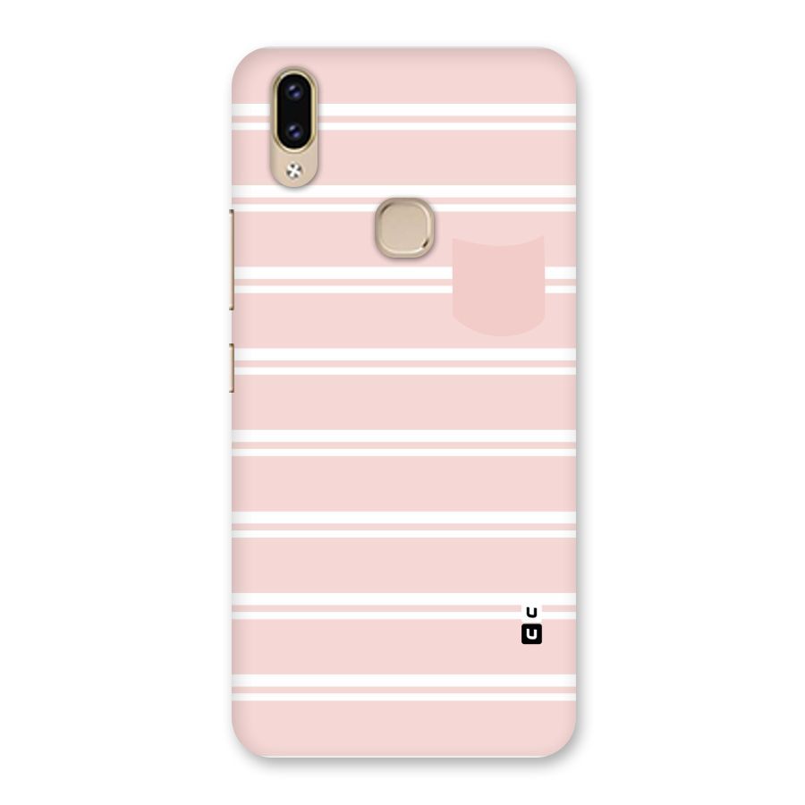 Cute Pocket Striped Back Case for Vivo V9 Youth