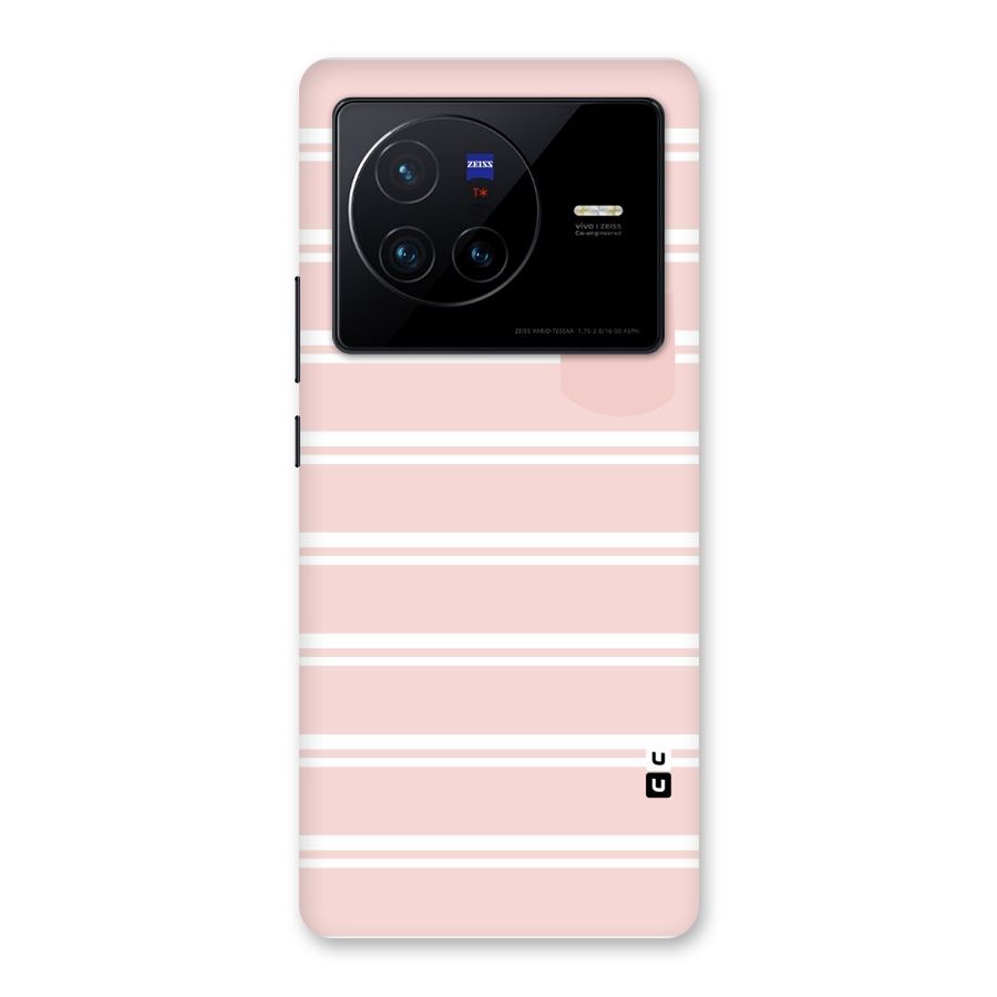Cute Pocket Striped Back Case for Vivo X80