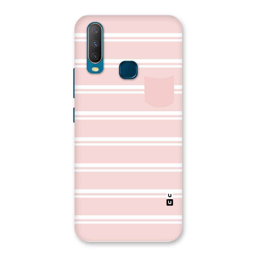 Cute Pocket Striped Back Case for Vivo Y17