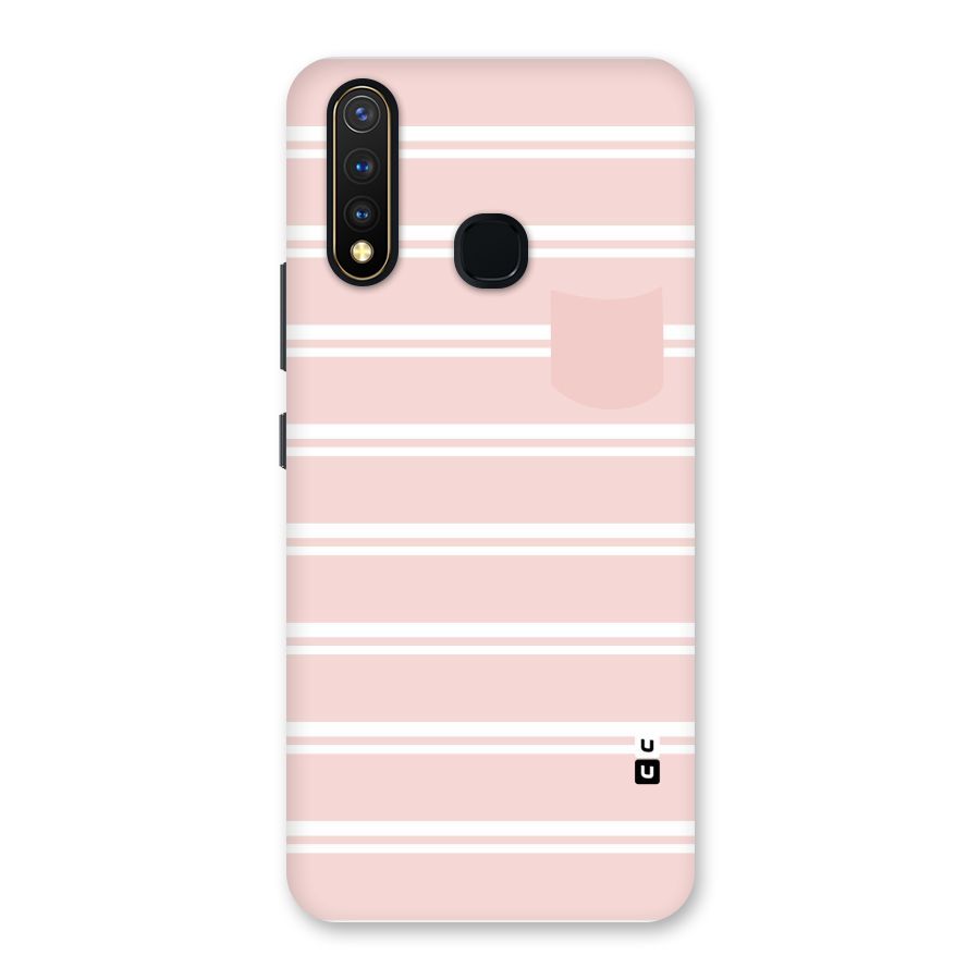 Cute Pocket Striped Back Case for Vivo Y19