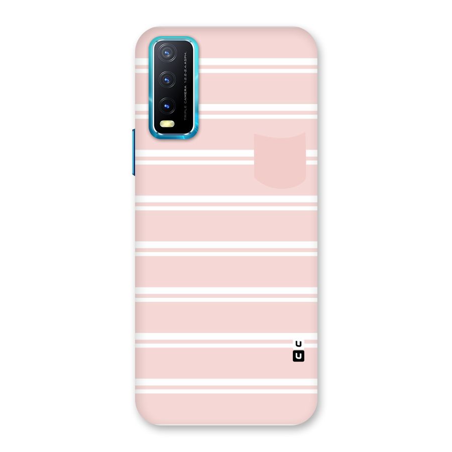 Cute Pocket Striped Back Case for Vivo Y20A