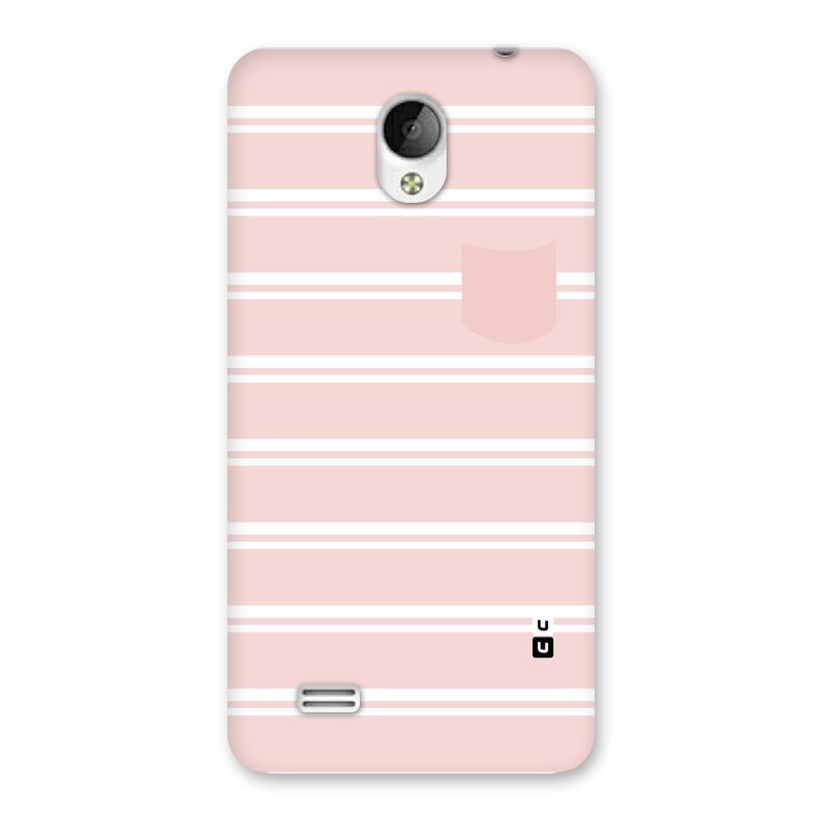 Cute Pocket Striped Back Case for Vivo Y21